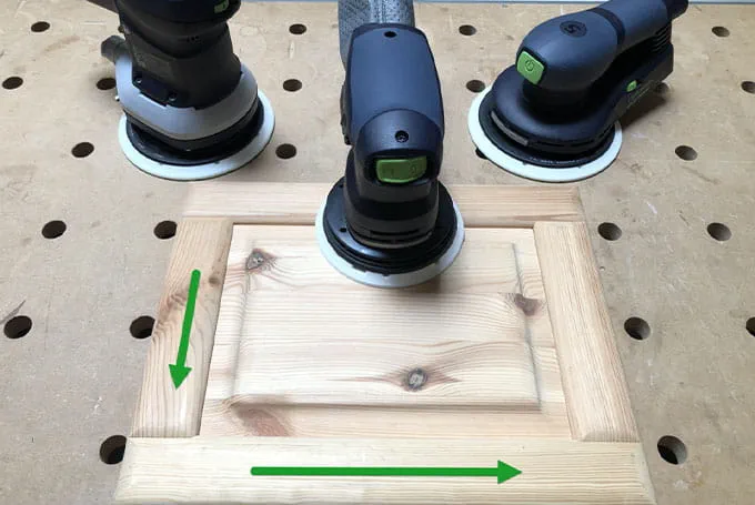 lijado de superficies de madera transversales y longitudinales