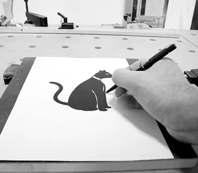 Calcado de líneas de contorno