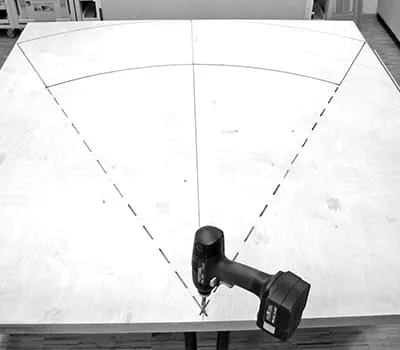 Marcado de la línea curvada