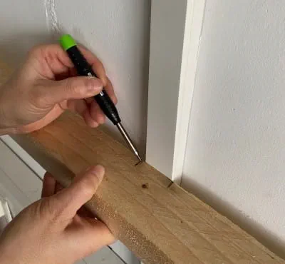 Marcado de la posición de la ranura