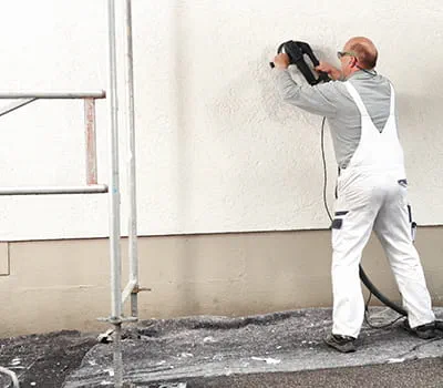 lijado de pared de una casa