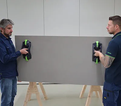 elevación con ventosa doble