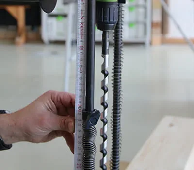 Ajuste de la profundidad de perforación