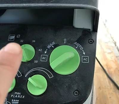 Diámetro del tubo flexible a 32 