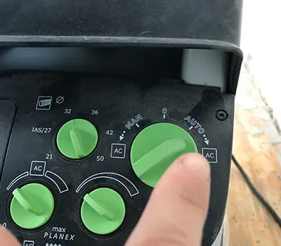 Botón de encendido en AUTO