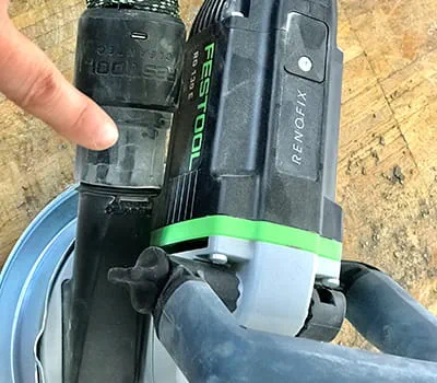 Conexión de aspirador con fresadora