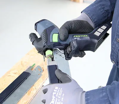 Cambio del equipamiento de corte