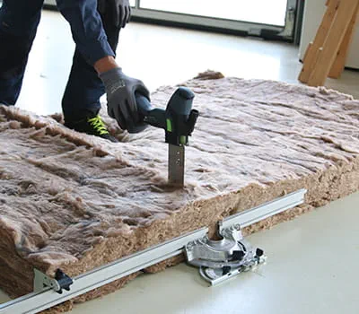 Corte del material aislante