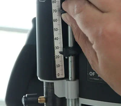 Ajuste de la profundidad de fresado