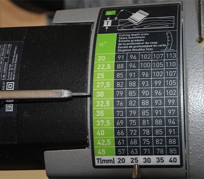 Ajustar la profundidad de entalladura