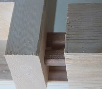 Unión de los postes y la armadura