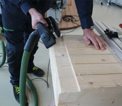 Crear un bisel en la cabeza de la viga