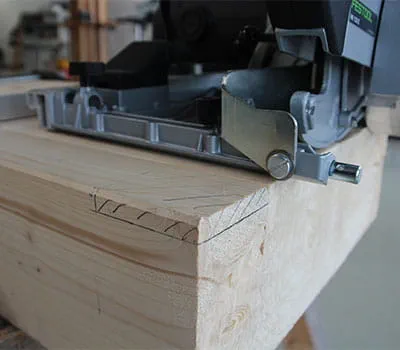 Marcar las entalladuras