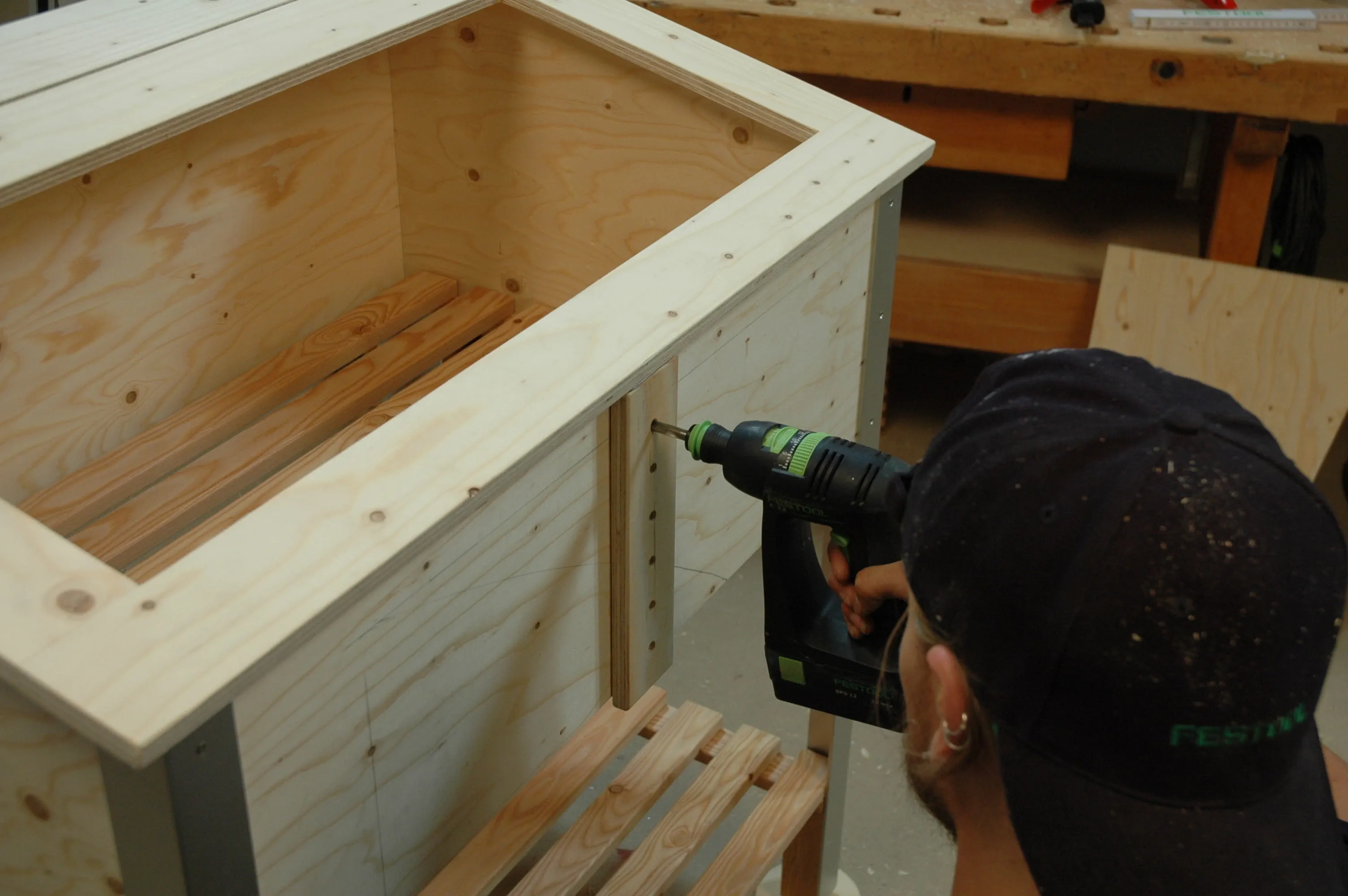 invernadero de madera