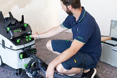 Trabajo sin polvo con el sistema móvil de aspiración de Festool